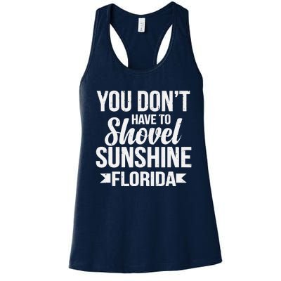 Funny Florida Vacation Gift Funny Snow Bird Beach Women's Racerback Tank