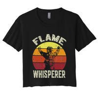 Firefighting Fireman & Volunteer Firefighter Women's Crop Top Tee