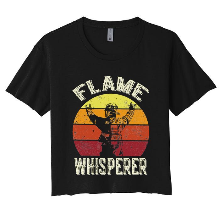 Firefighting Fireman & Volunteer Firefighter Women's Crop Top Tee