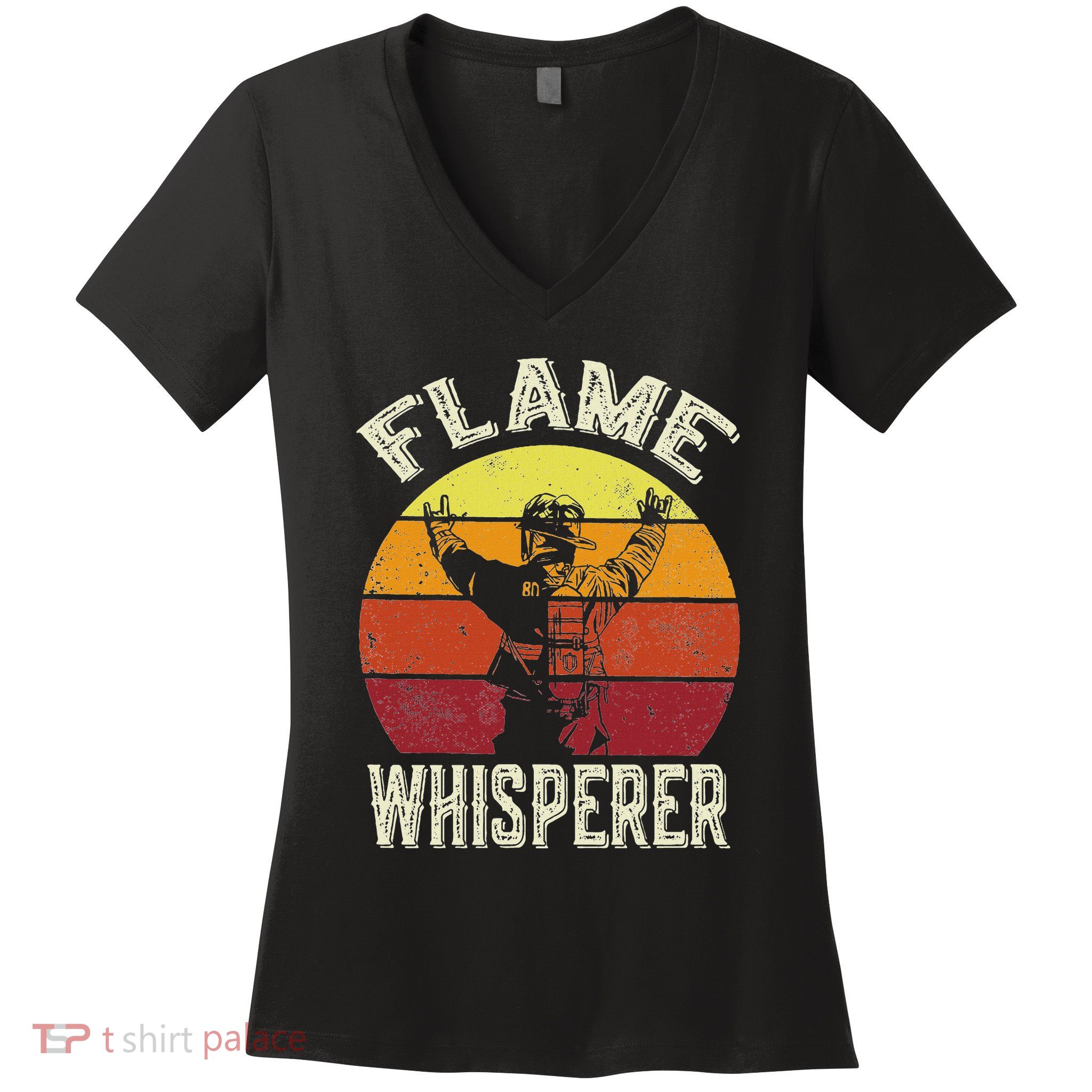 Firefighting Fireman & Volunteer Firefighter Women's V-Neck T-Shirt