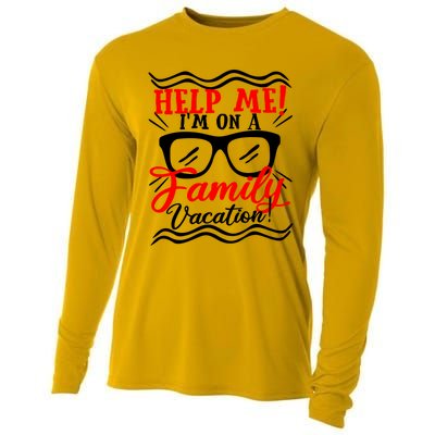 Funny Family Vacation Help Me Holiday Cruise Florida Gift Cool Gift Cooling Performance Long Sleeve Crew