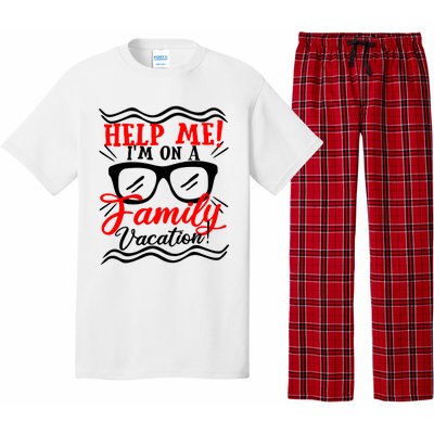 Funny Family Vacation Help Me Holiday Cruise Florida Gift Cool Gift Pajama Set