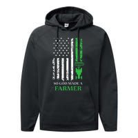 Farming Farmer Vintage So God Made A Farmer Performance Fleece Hoodie