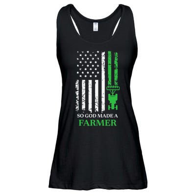 Farming Farmer Vintage So God Made A Farmer Ladies Essential Flowy Tank