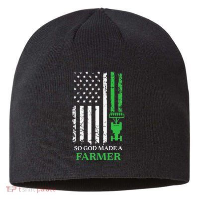 Farming Farmer Vintage So God Made A Farmer Sustainable Beanie