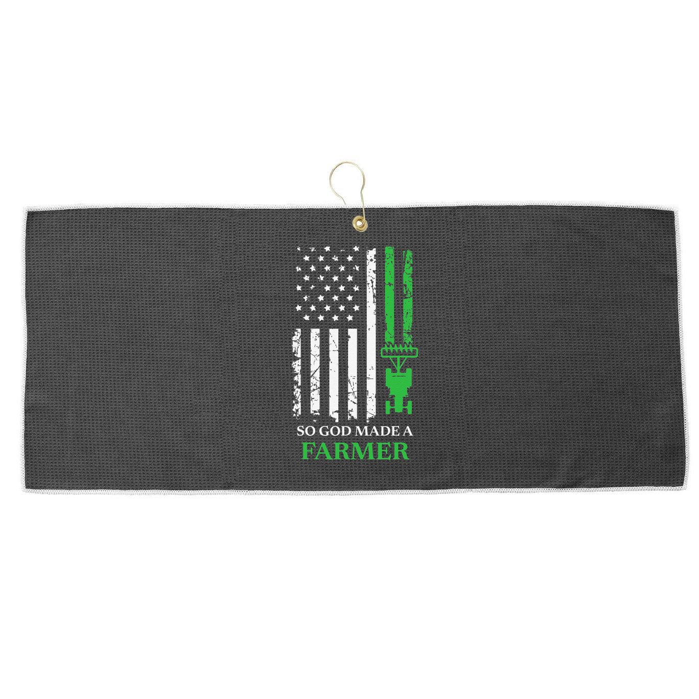 Farming Farmer Vintage So God Made A Farmer Large Microfiber Waffle Golf Towel