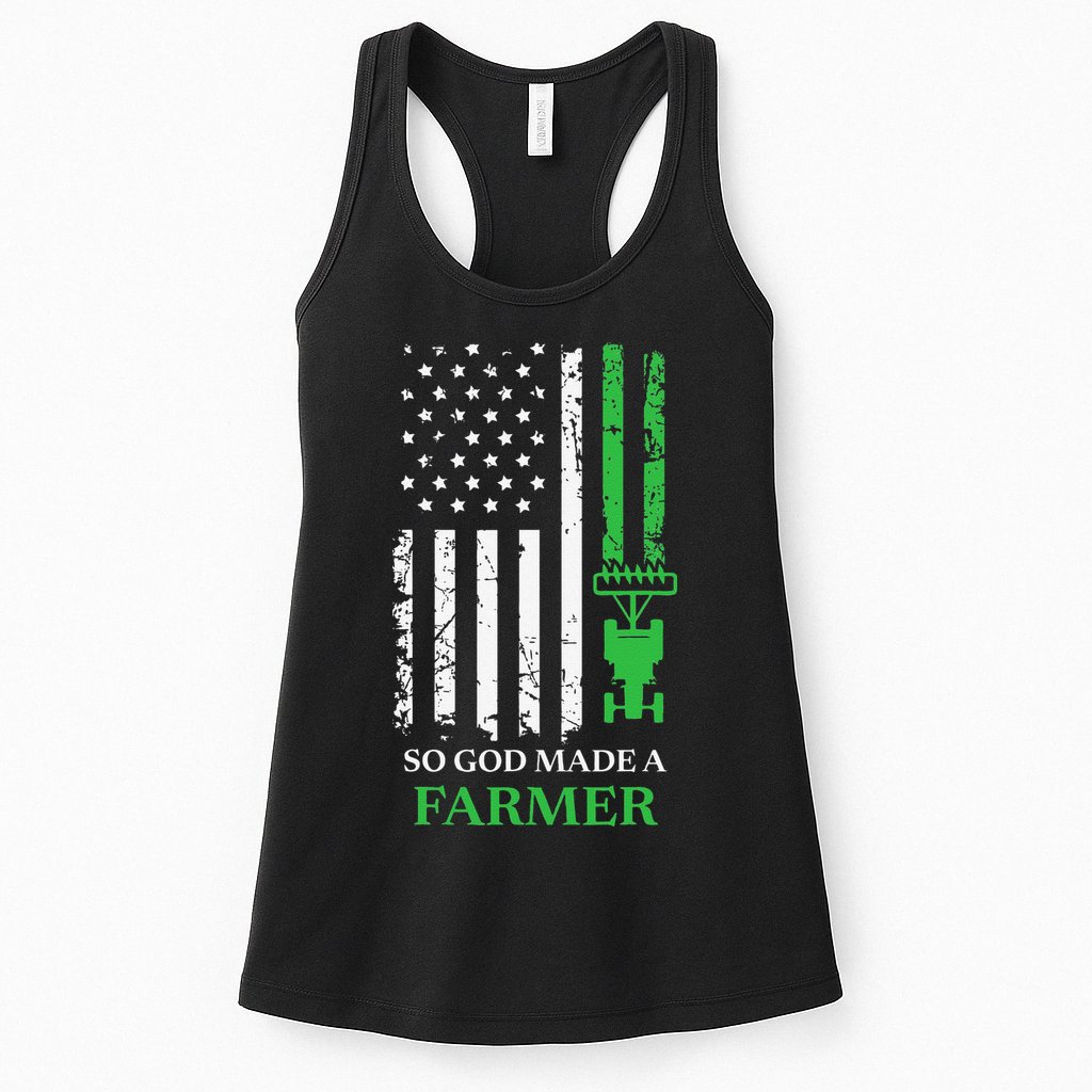Farming Farmer Vintage So God Made A Farmer Womens Tank Top