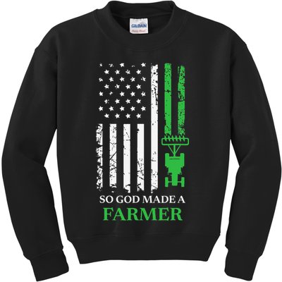 Farming Farmer Vintage So God Made A Farmer Kids Sweatshirt