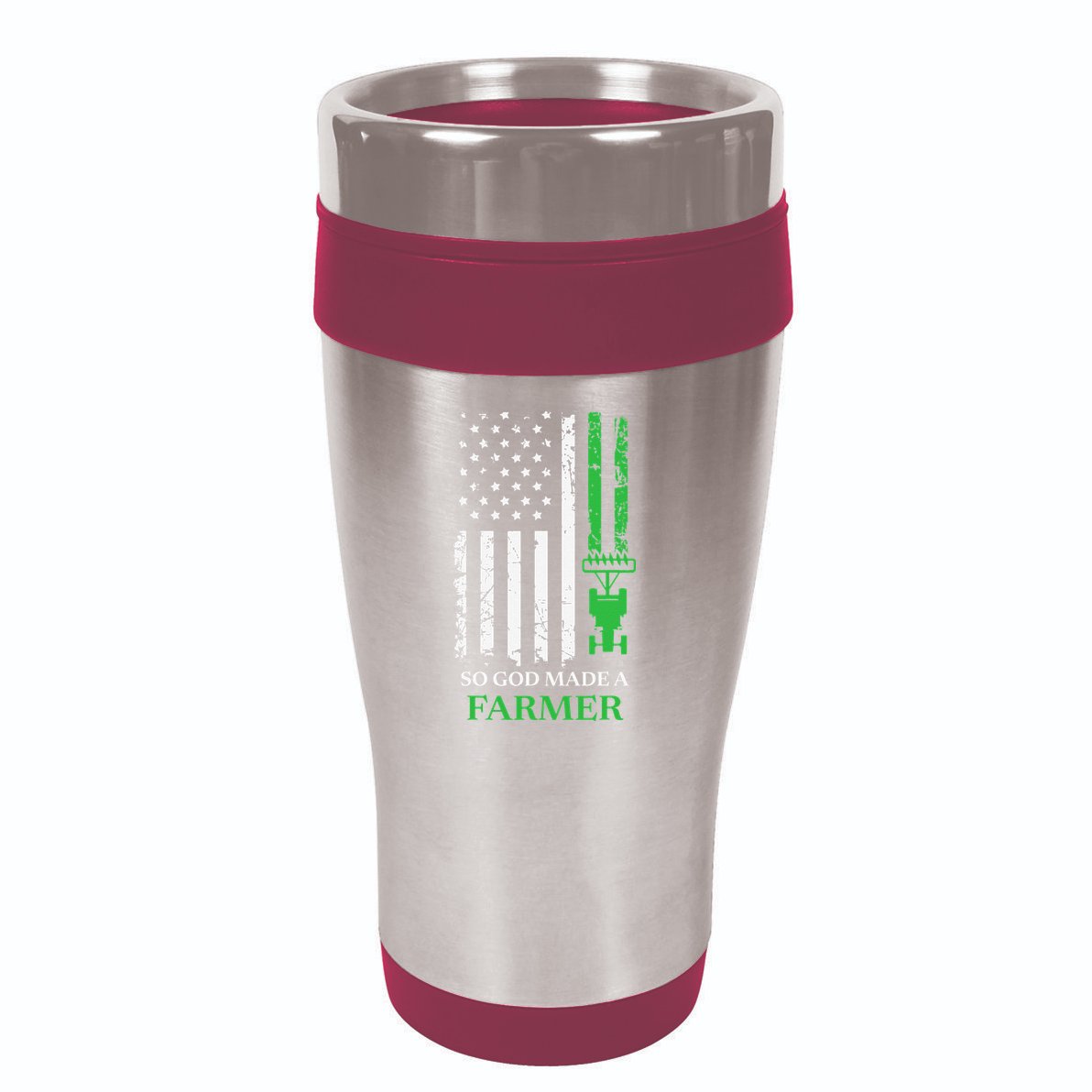 Farming Farmer Vintage So God Made A Farmer 16oz Travel Tumbler