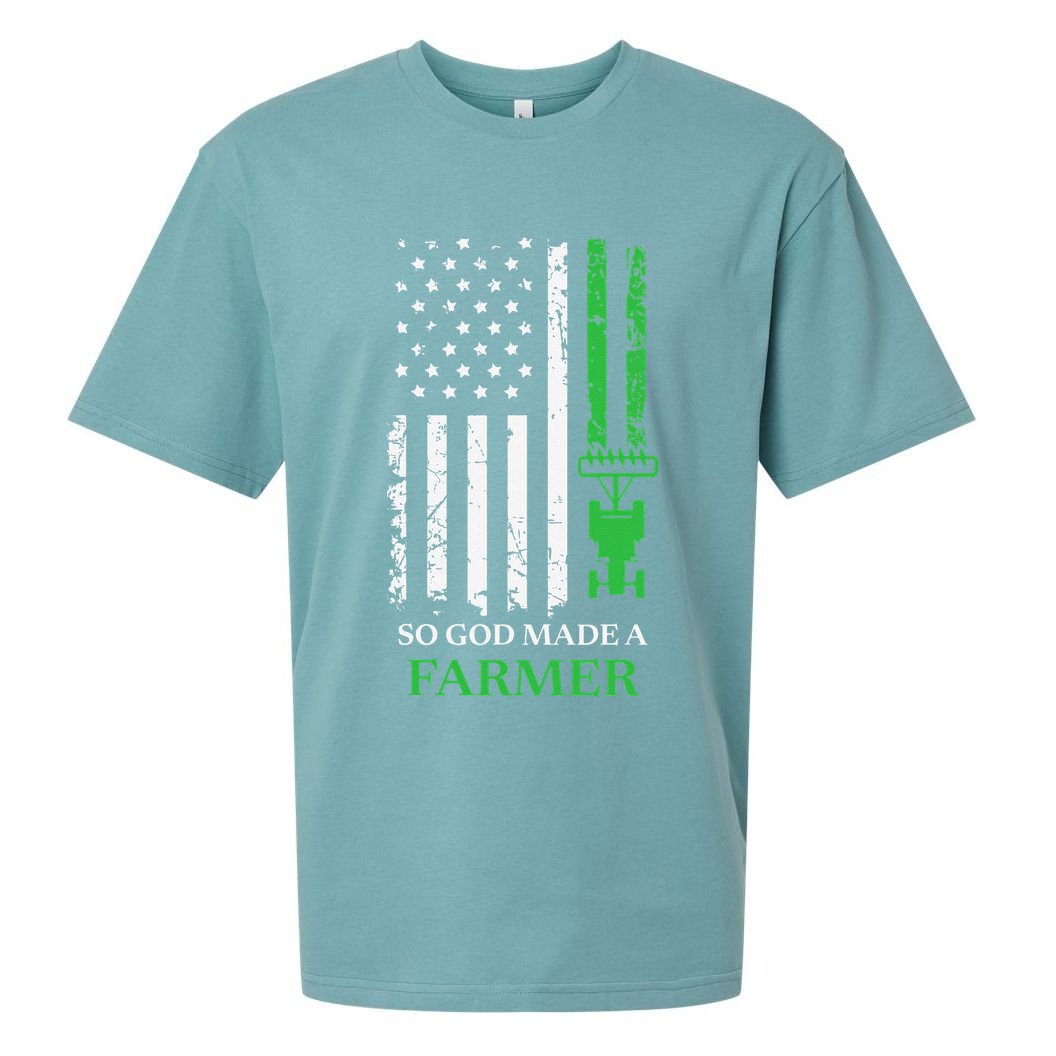 Farming Farmer Vintage So God Made A Farmer Sueded Cloud Jersey T-Shirt