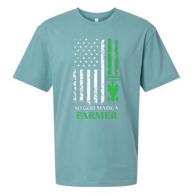 Farming Farmer Vintage So God Made A Farmer Sueded Cloud Jersey T-Shirt