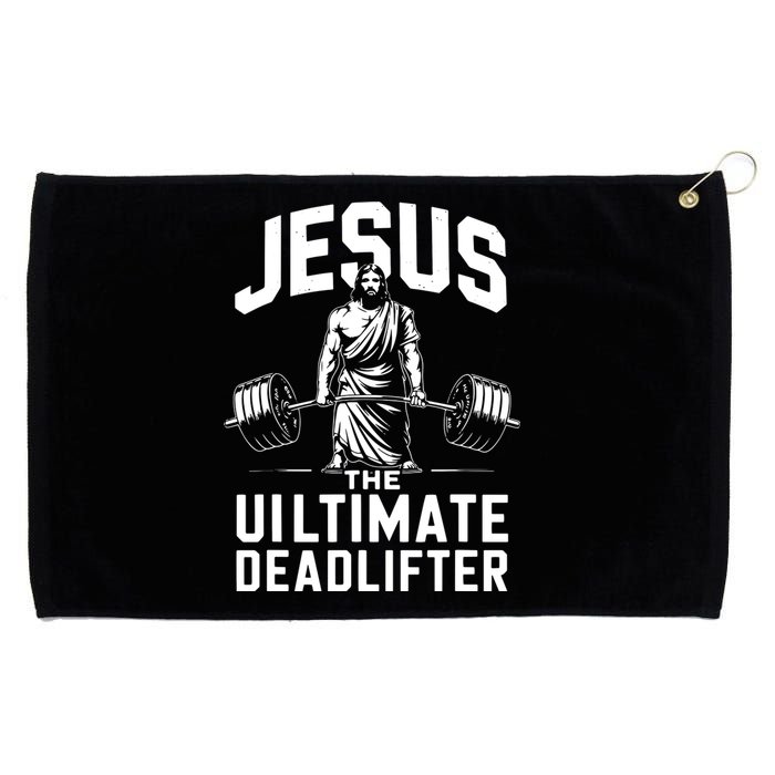 Fitness Funny Vintage Jesus The Ultimate Deadlifter Grommeted Golf Towel