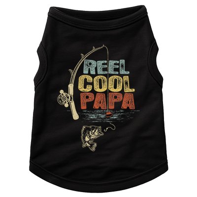 Funny Fisherman Vintage Reel Cool Papa Doggie Tank