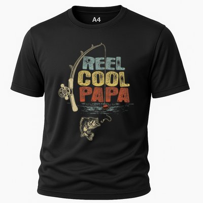 Funny Fisherman Vintage Reel Cool Papa Performance Shirt