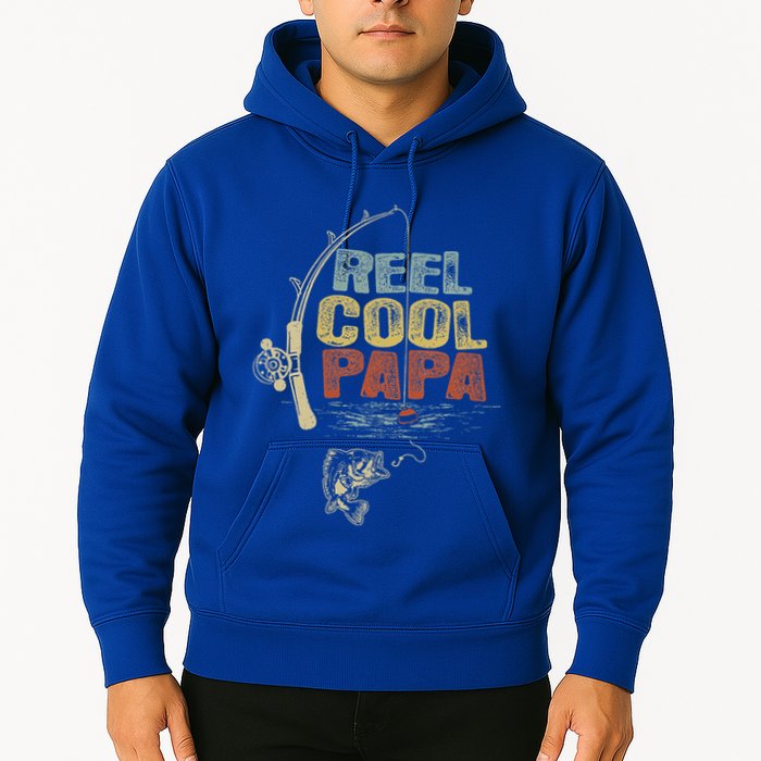 Funny Fisherman Vintage Reel Cool Papa Hoodie