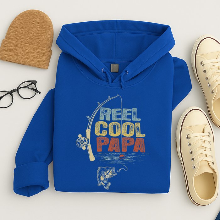 Funny Fisherman Vintage Reel Cool Papa Hoodie