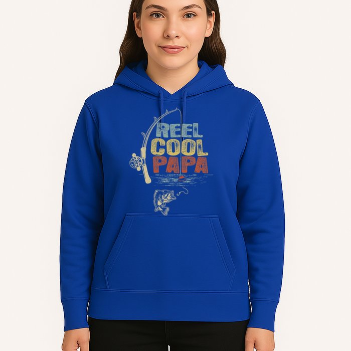 Funny Fisherman Vintage Reel Cool Papa Hoodie