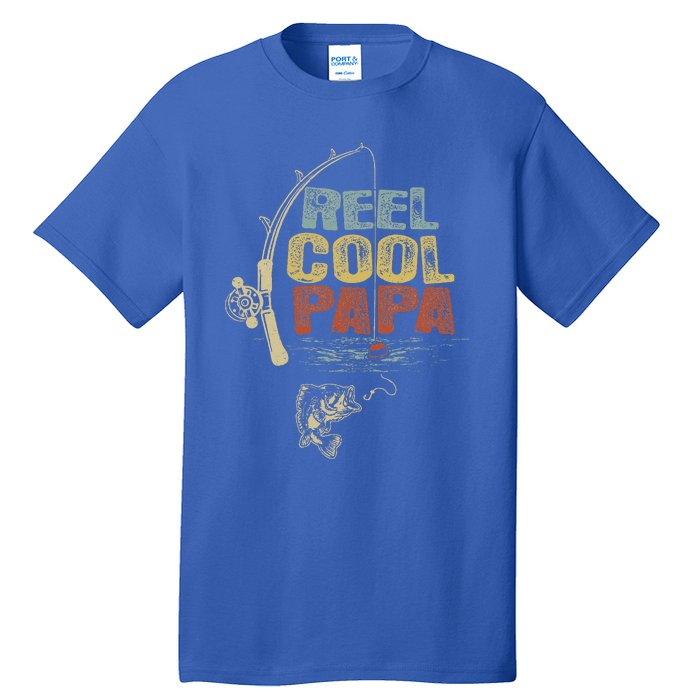 Funny Fisherman Vintage Reel Cool Papa Tall T-Shirt