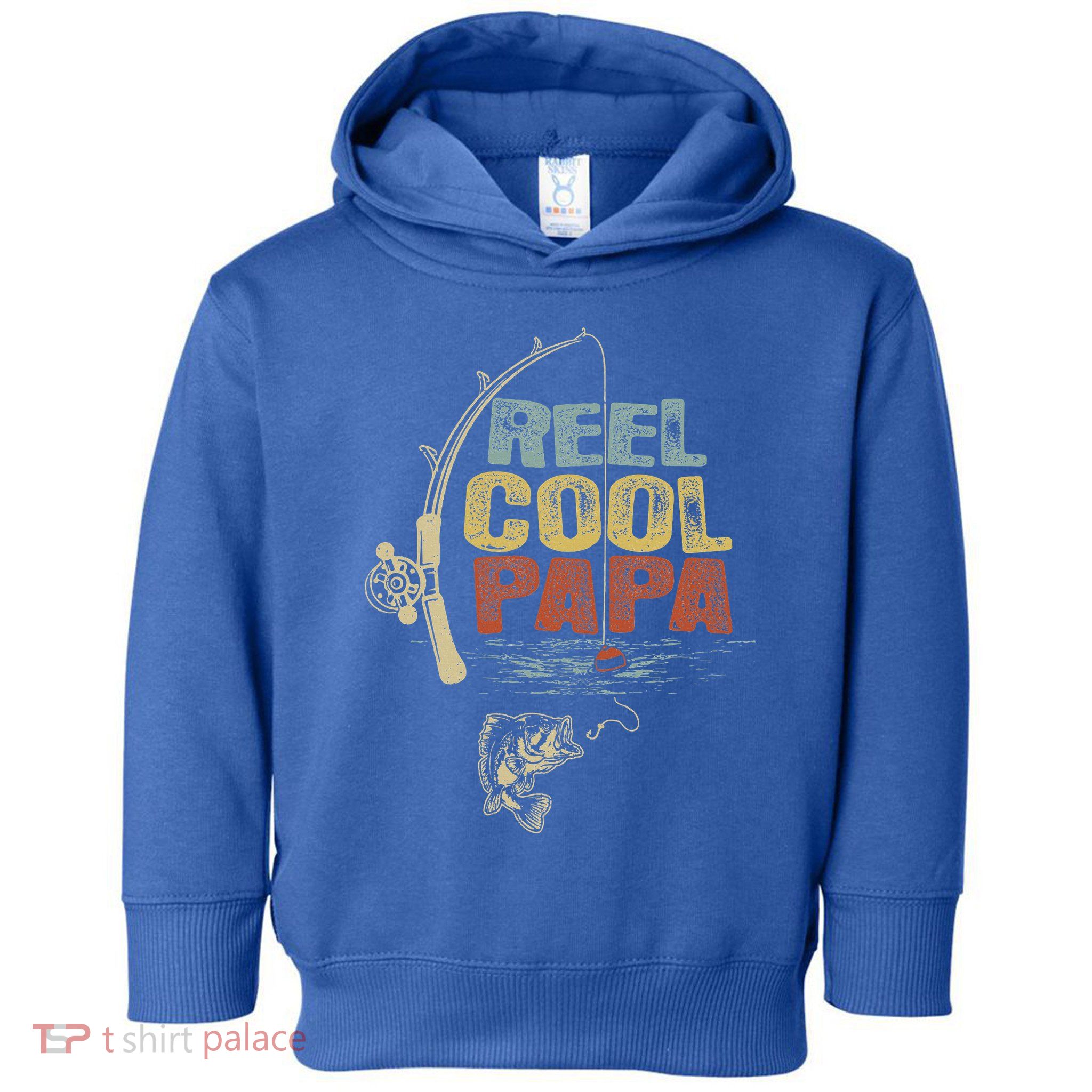 Funny Fisherman Vintage Reel Cool Papa Toddler Hoodie