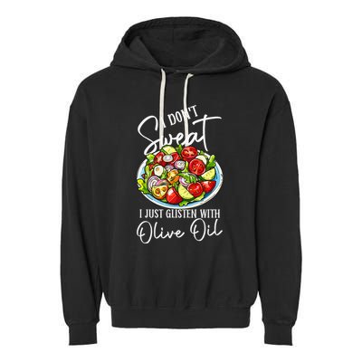 Funny Fresh Vegetable Salad Mediterranean Food Lover Garment-Dyed Fleece Hoodie
