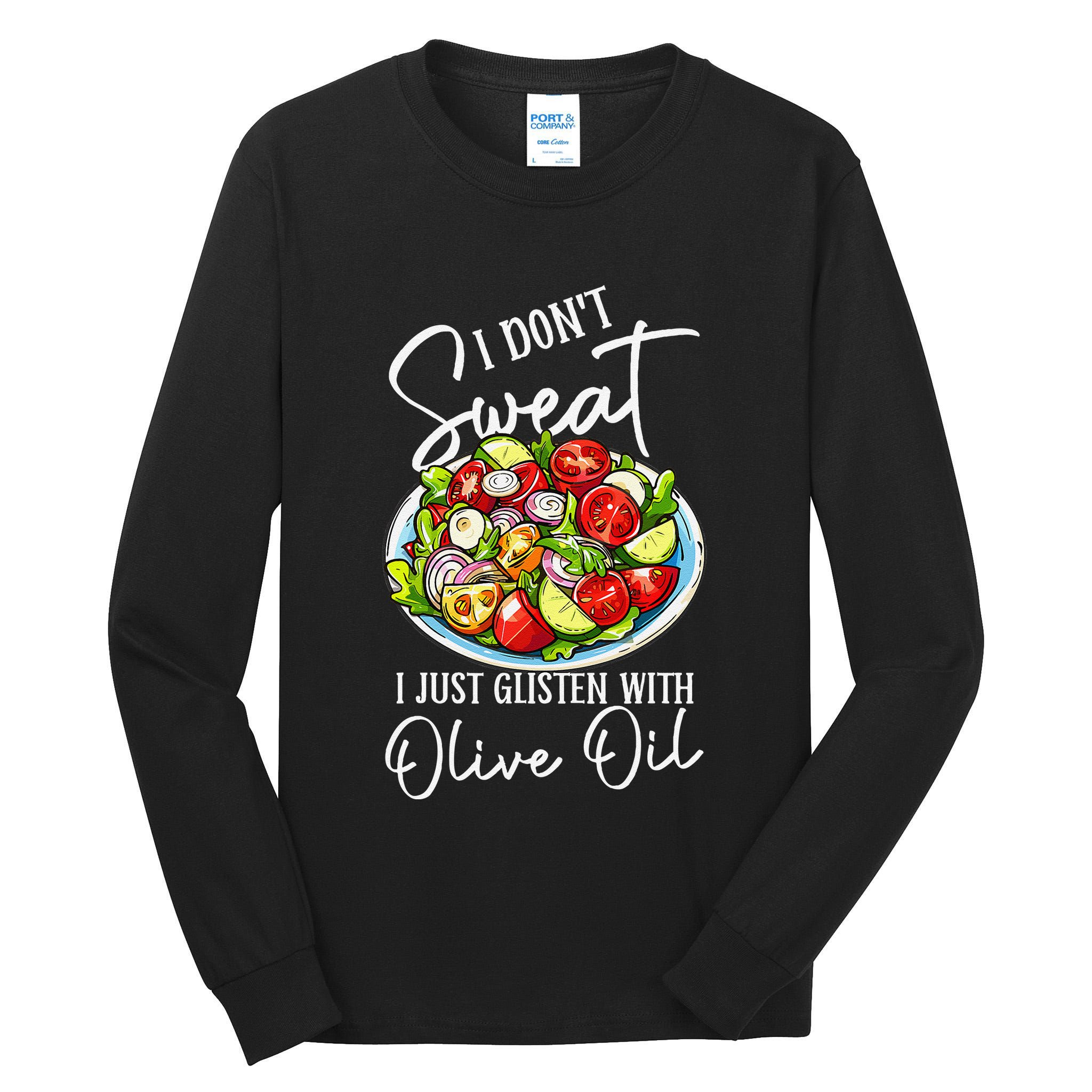 Funny Fresh Vegetable Salad Mediterranean Food Lover Tall Long Sleeve T-Shirt