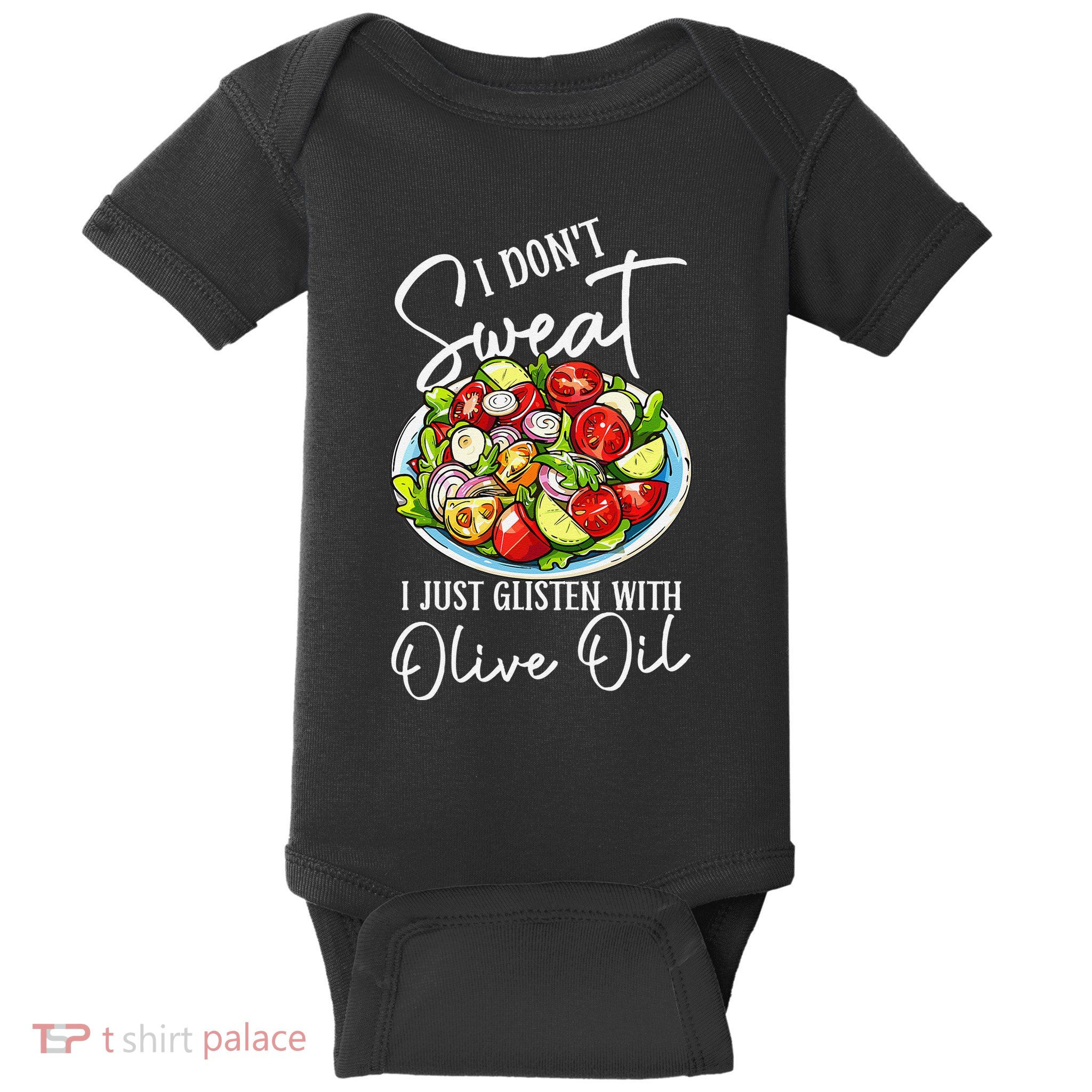 Funny Fresh Vegetable Salad Mediterranean Food Lover Baby Bodysuit