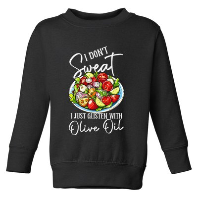 Funny Fresh Vegetable Salad Mediterranean Food Lover Toddler Sweatshirt