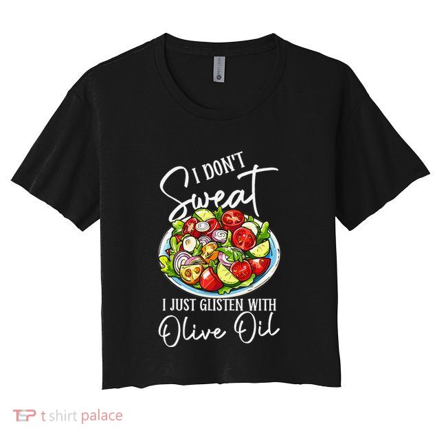 Funny Fresh Vegetable Salad Mediterranean Food Lover Crop Top