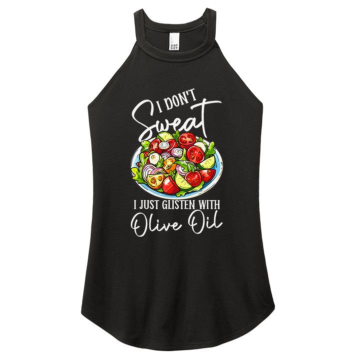 Funny Fresh Vegetable Salad Mediterranean Food Lover Women's Perfect Tri Rocker Tank