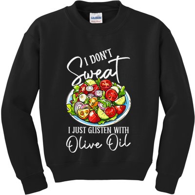 Funny Fresh Vegetable Salad Mediterranean Food Lover Kids Sweatshirt