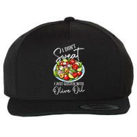 Funny Fresh Vegetable Salad Mediterranean Food Lover Wool Snapback Cap