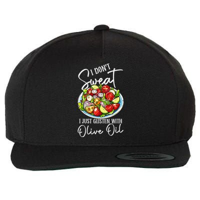 Funny Fresh Vegetable Salad Mediterranean Food Lover Wool Snapback Cap