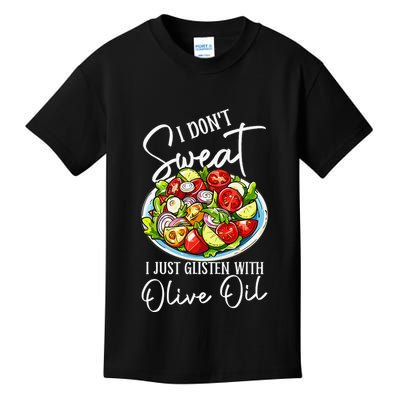 Funny Fresh Vegetable Salad Mediterranean Food Lover Kids T-Shirt
