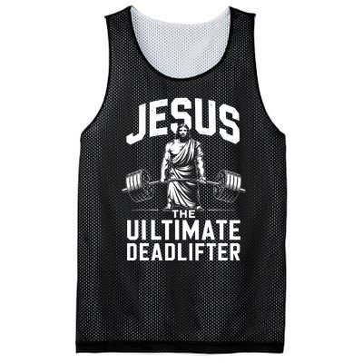 Fitness Funny Vintage Jesus The Ultimate Deadlifter Mesh Reversible Basketball Jersey Tank