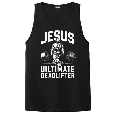 Fitness Funny Vintage Jesus The Ultimate Deadlifter PosiCharge Competitor Tank