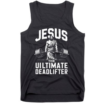 Fitness Funny Vintage Jesus The Ultimate Deadlifter Tank Top