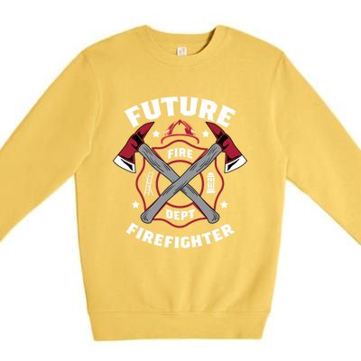 Future Firefighter Volunteer Firefighter Cute Gift Premium Crewneck Sweatshirt