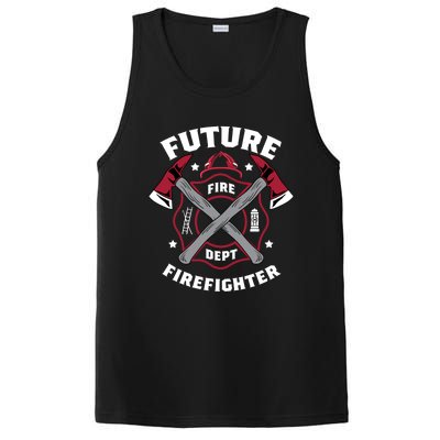 Future Firefighter Volunteer Firefighter Cute Gift PosiCharge Competitor Tank