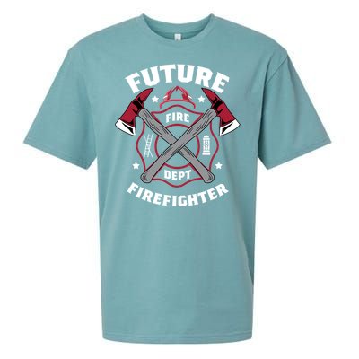 Future Firefighter Volunteer Firefighter Cute Gift Sueded Cloud Jersey T-Shirt