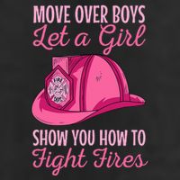 Firewoman Firefighter  Volunteer Firefighting Rescuer 7 Panel Mesh Trucker Snapback Hat