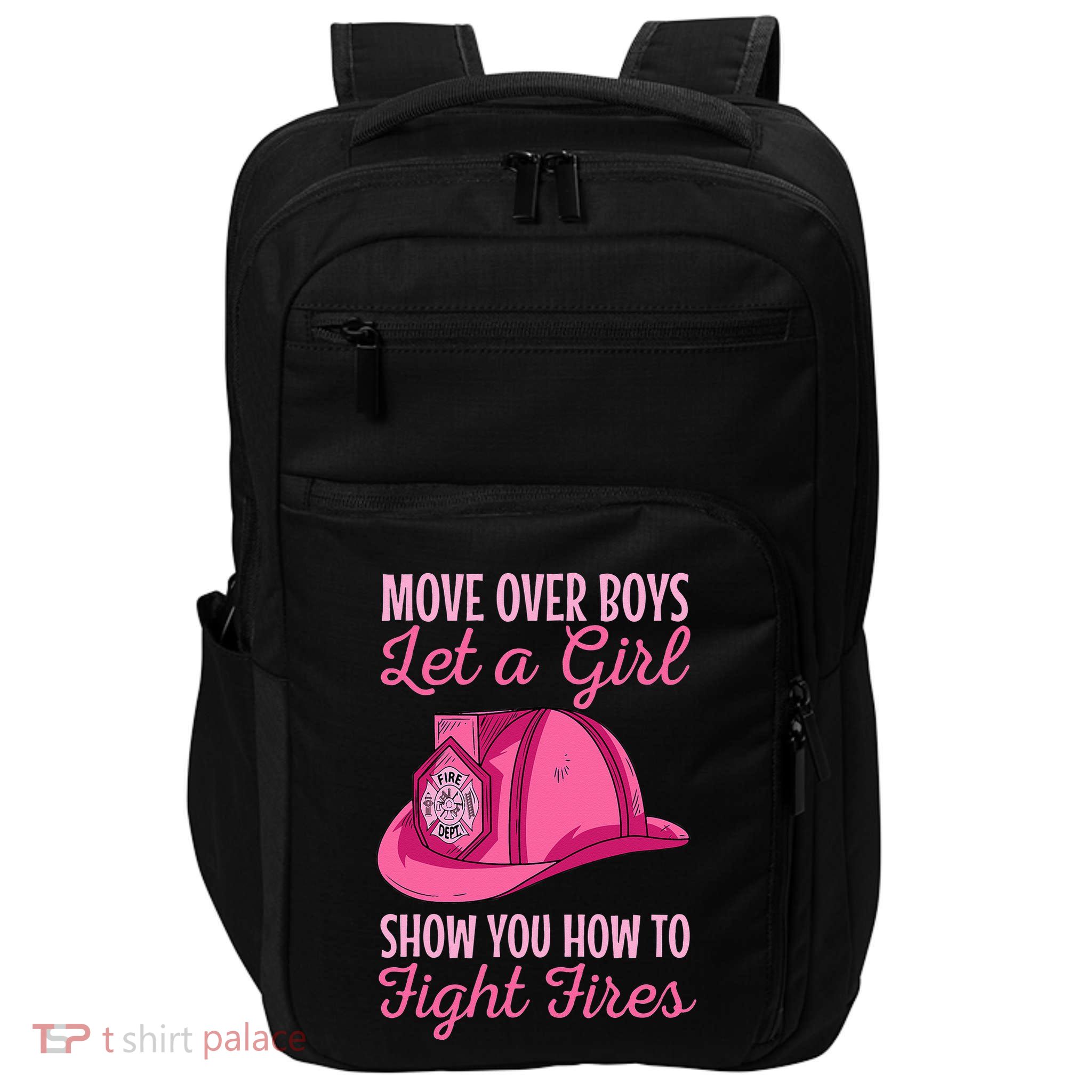 Firewoman Firefighter  Volunteer Firefighting Rescuer Impact Tech Backpack