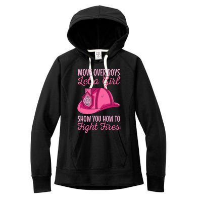 Firewoman Firefighter  Volunteer Firefighting Rescuer Women's Fleece Hoodie