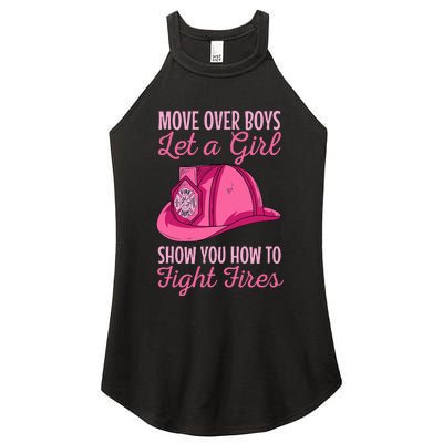 Firewoman Firefighter  Volunteer Firefighting Rescuer Women's Perfect Tri Rocker Tank