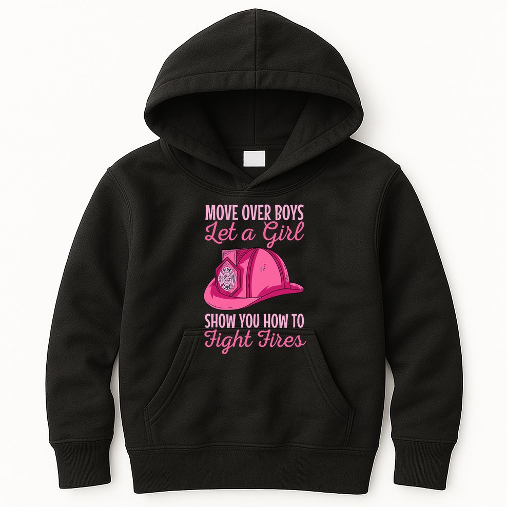 Firewoman Firefighter  Volunteer Firefighting Rescuer Kids Hoodie