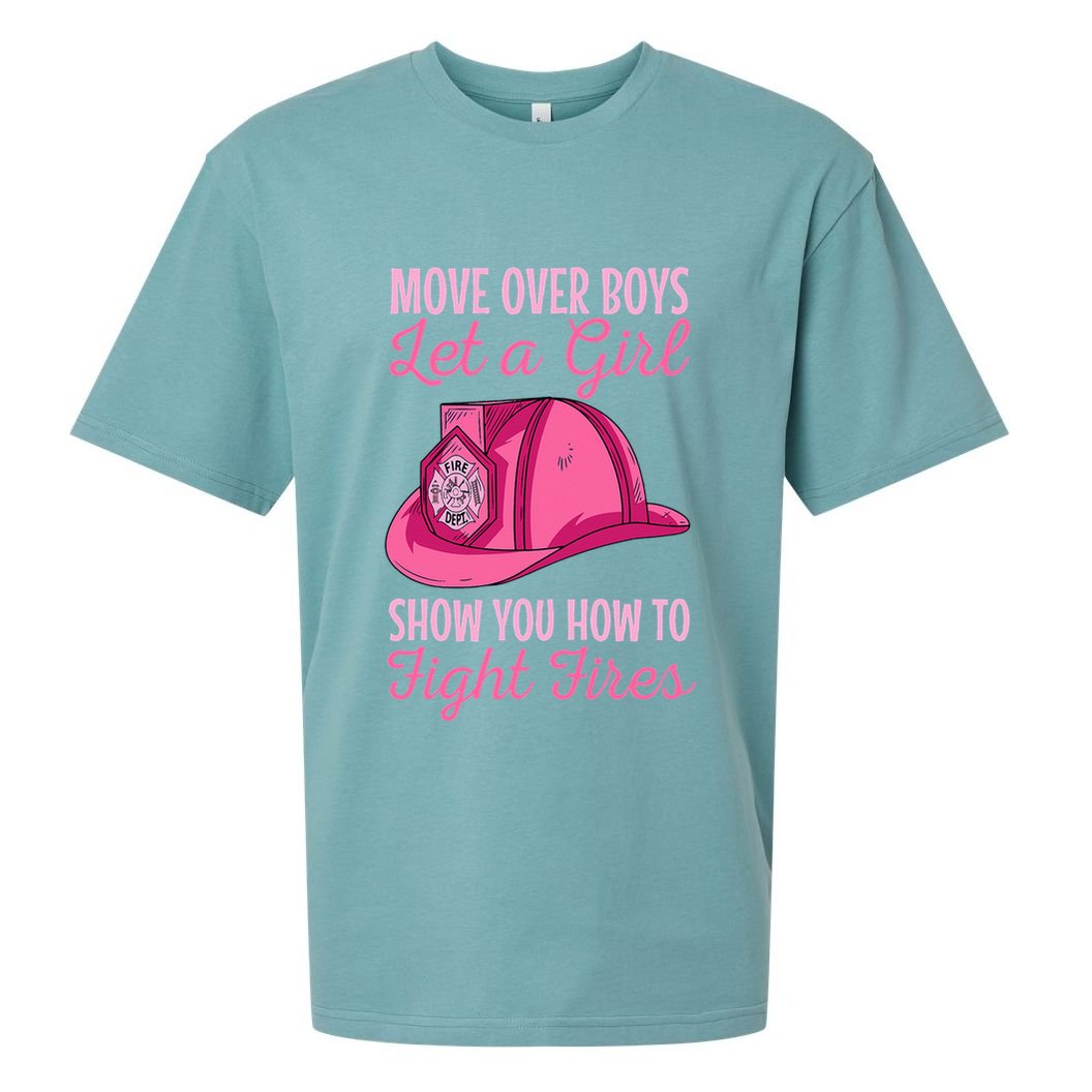 Firewoman Firefighter  Volunteer Firefighting Rescuer Sueded Cloud Jersey T-Shirt