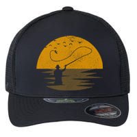 Fly Fishing Vintage Retro Trout Salmon Fisherman Gift Flexfit Unipanel Trucker Cap