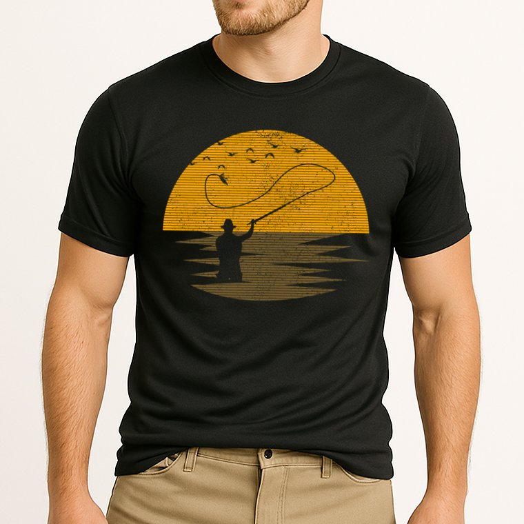 Fly Fishing Vintage Retro Trout Salmon Fisherman Gift Cooling Performance Crew T-Shirt