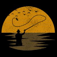 Fly Fishing Vintage Retro Trout Salmon Fisherman Gift Cooling Performance Crew T-Shirt