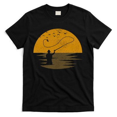 Fly Fishing Vintage Retro Trout Salmon Fisherman Gift T-Shirt