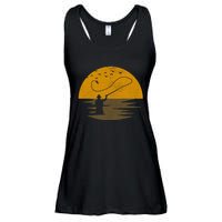 Fly Fishing Vintage Retro Trout Salmon Fisherman Gift Ladies Essential Flowy Tank